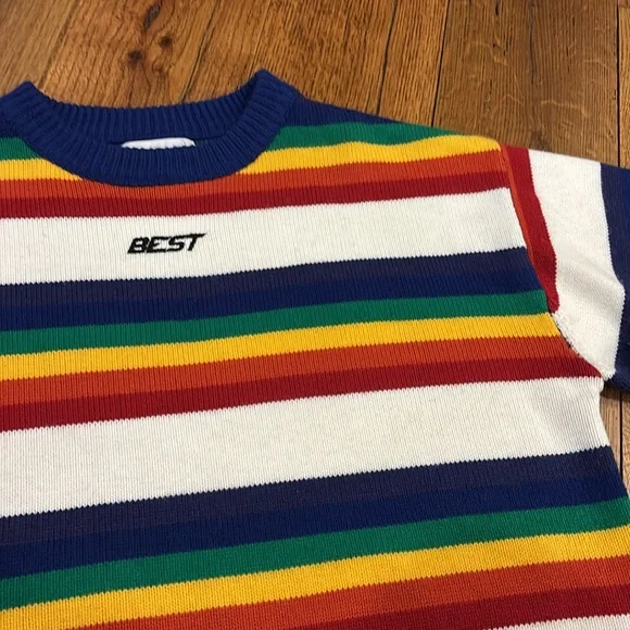 HEY HENRY Rainbow Striped Long Sleeve Sweater - Picture 3 of 8